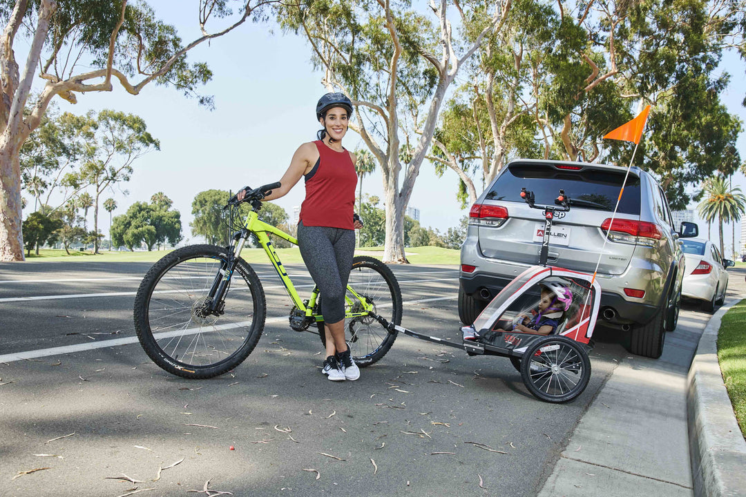 electric push trailer for bicycle Deluxe Child Bike Trailer – Allen.Bike
